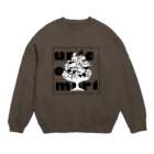 ちーのお店のユニコーン盛りモノクロ Crew Neck Sweatshirt