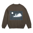 ルイフの一号店の雪降らしの猫 Crew Neck Sweatshirt