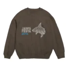 jaws_festa_tokaidoのPOLY_SHARK(white) Crew Neck Sweatshirt