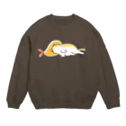 サトウノリコ*のピスピスゆーて寝るネコ【茶白】 Crew Neck Sweatshirt