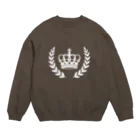 Fickleのホワイトクラウン Crew Neck Sweatshirt