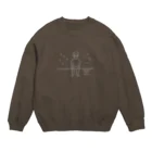 まいにちサウナ　まいにちキャンプのサウナ好きすぎ（灰） Crew Neck Sweatshirt