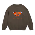 さちこの生物雑貨のクジャクチョウ Crew Neck Sweatshirt