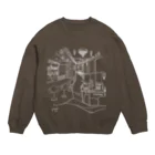 気ままに創作　よろず堂のレトロ純喫茶　白 Crew Neck Sweatshirt