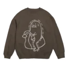 Riveredストアの足ザラシ"トイレ"（ホワイト） Crew Neck Sweatshirt