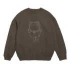 amemugi（あめむぎ）の（濃色ver.）宇宙ねこ。 Crew Neck Sweatshirt