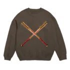 月が輝くこんな夜にの釘バット Crew Neck Sweatshirt