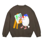 Lily bird（リリーバード）の芸術の秋文鳥 Crew Neck Sweatshirt