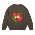 ekoeko ショップのサザンカとメジロ スウェット Crew Neck Sweatshirt