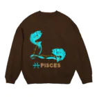 chicodeza by suzuriの魚座グッズ Crew Neck Sweatshirt