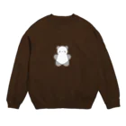 SIRO%(しろぱーせんと)のSIROPANDAワンポイント（大）（Gray） Crew Neck Sweatshirt