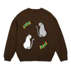 いっぷく処 てんてんのなかよしにゃんこ２ Crew Neck Sweatshirt