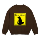 いっぷく処 てんてんのもっちり柴シルエット１(Rest time) Crew Neck Sweatshirt