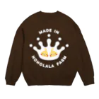 ほほらら工房 SUZURI支店のほほらら牧場ロゴ2 Crew Neck Sweatshirt