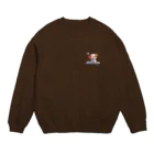 taurusteruの可愛い犬と卓球 Crew Neck Sweatshirt