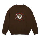 かわいいですよねのテディベアとフルーツ Crew Neck Sweatshirt