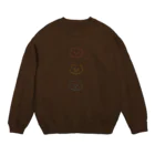 ゆるきものたちのパステルポメ信号 Crew Neck Sweatshirt