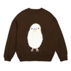 sucre usagi (スークレウサギ）の白いインコさん Crew Neck Sweatshirt