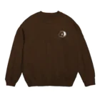 カラスとねこと。の獏さん　※白線 Crew Neck Sweatshirt