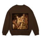 こんにゃくいもの鹿 Crew Neck Sweatshirt