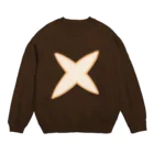 ふとんにおぼれるのしいたけ Crew Neck Sweatshirt