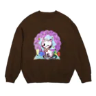 コラージュイラスト作家なおちるのおしゃれキャット2 Crew Neck Sweatshirt