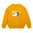 えるポピ・ハッピー・グッズショップのNOTHANKYOU!!!文鳥 Crew Neck Sweatshirt