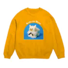 毛玉商店の毛糸のミャオ( 猫 ) Crew Neck Sweatshirt