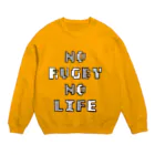 くまこのノーラグビーノーライフ Crew Neck Sweatshirt