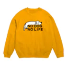 ぽぴーぴぽーのNO DOG NO LIFE(犬白塗り) スウェット