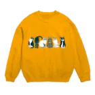 喫茶こぐまやの6匹の猫 Crew Neck Sweatshirt