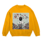 底辺の底辺好きな事を気ままに…。の平和 ウエヲムイテアルコウ。 Crew Neck Sweatshirt