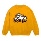 清く正しく美しくsuzuri支店のたれオオオバナ Crew Neck Sweatshirt