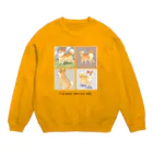 DoodleDenのハナとデイジーとナツとコロ Crew Neck Sweatshirt