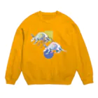 どうぶつのホネ、ときどきキョウリュウ。のツチブタのホネ Crew Neck Sweatshirt