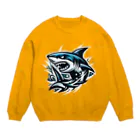 まにショップのシャーク・エクストリーム！！ Crew Neck Sweatshirt