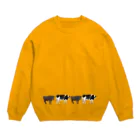 PoccaBocca–すかまるのおみせ–のうしつながり Crew Neck Sweatshirt