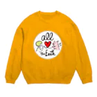 ひなげし商店のオール世界／ブタさん Crew Neck Sweatshirt