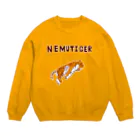 NIKORASU GOのこの春おすすめ！ダジャレデザイン「ねむたいがー」 Crew Neck Sweatshirt