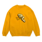 Sumireptiles🐍__爬虫類・生き物グッズのボールパイソン(バナナ) Crew Neck Sweatshirt