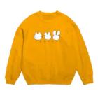 cha.mのおやすみなのほほんの３匹 Crew Neck Sweatshirt