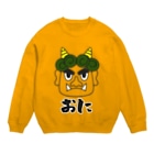 ももよりのいろいろ鬼 緑髪 Crew Neck Sweatshirt