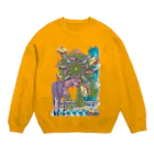 ムラマス カツユキの『UNI cornなんじゃない菓SEA等？森じらrail？』 Crew Neck Sweatshirt