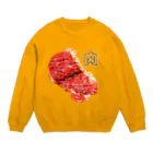 魚肉販売所の生肉肉 Crew Neck Sweatshirt