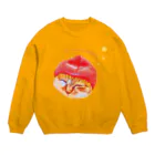 HAPPY FOREST'S  SHOPのsleepy cat Crew Neck Sweatshirt