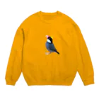 harupink🌸ペット似顔絵illustの文鳥の王様 Crew Neck Sweatshirt