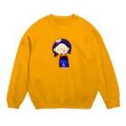 頭に乗せちゃいました。のタコと｢ななこ｣ Crew Neck Sweatshirt