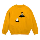 山の門の影からコンニチハ Crew Neck Sweatshirt