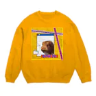 わいわいもるもっとのアメリカンなモルモット Crew Neck Sweatshirt