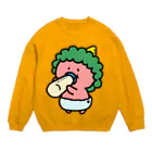 min-namのミルク飲み Crew Neck Sweatshirt